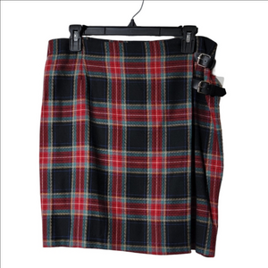 RANDOLPH DUKE Tartan Plaid Kilt/wrap Style Classic Skirt Size 14 NWT Rayon/wool